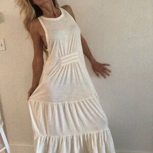 SALE! All Saints Ivory Semi-Sheer Summer Dress